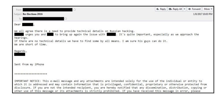 Click to enlarge email Democrats plot blame Russia cyber-hacking