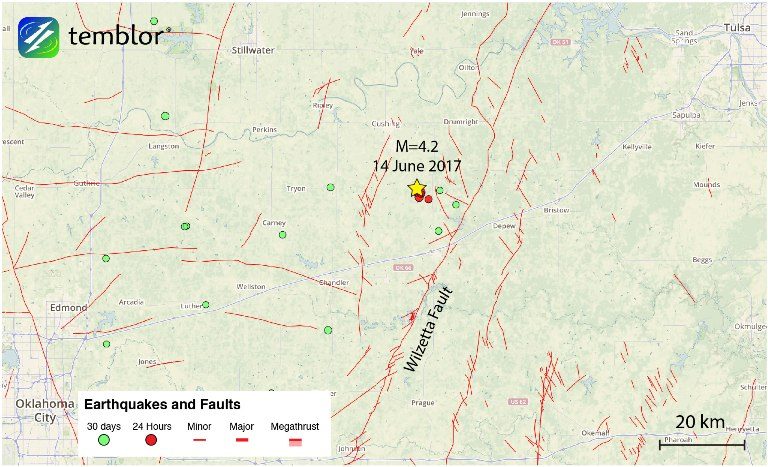Click to enlarge earthquake in Oklahoma