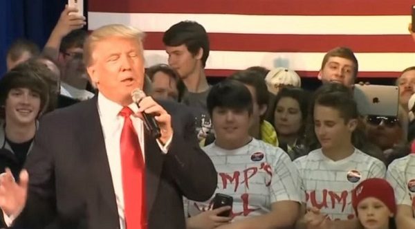 Trump and supporters
