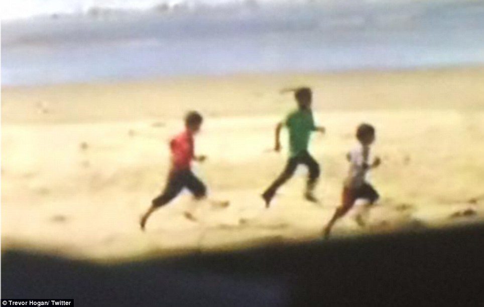 Three of the four Bakr boys killed by Israel on the Gaza beach in 2014, fleeing for their lives