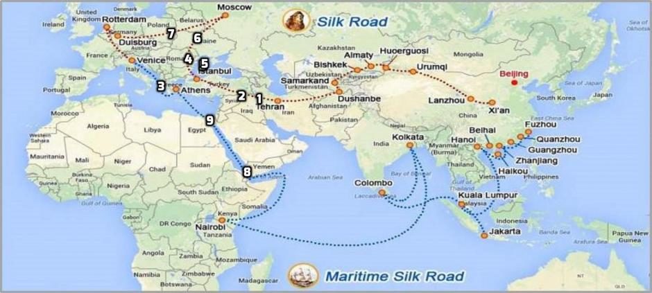 Silk Road map