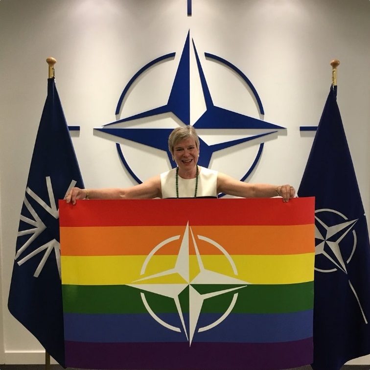 Click to enlarge NATO Rainbow flag