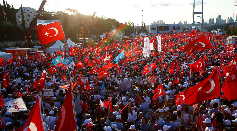 rally in istanbul turkey for coup victory
