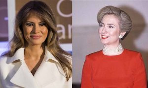 Melania and Clinton