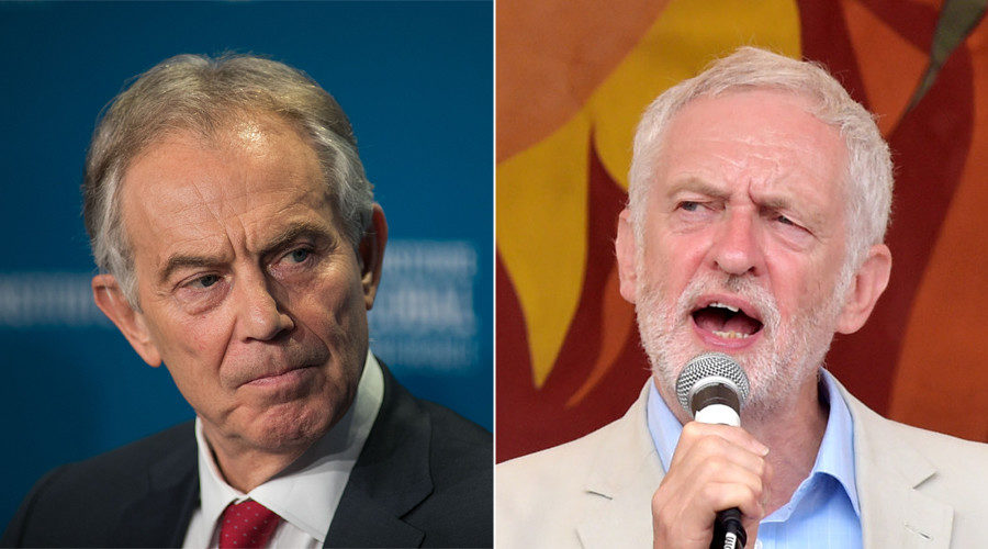 Tony Blair and Jeremy Corbyn