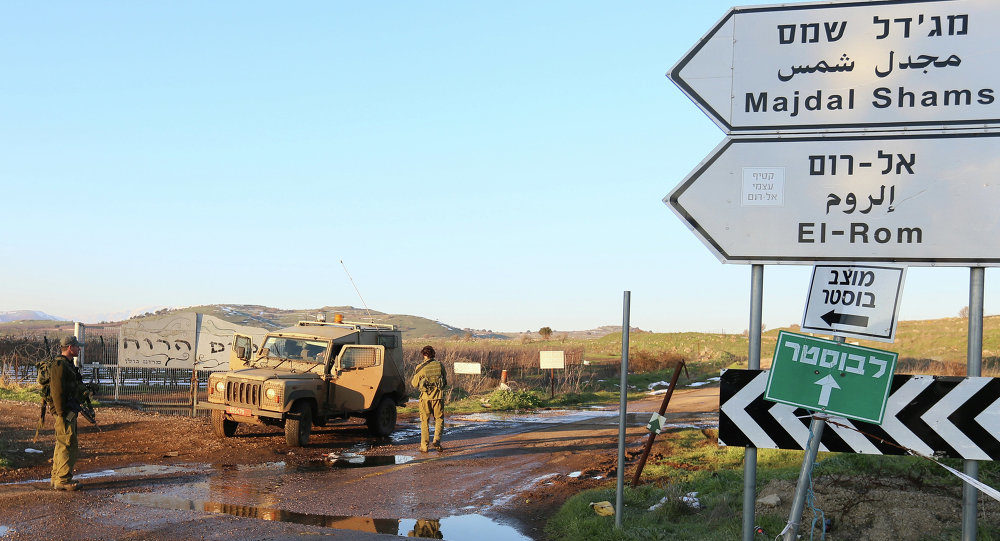 Iraeli troops in Golan heights