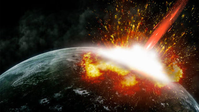 Asteroid impact on earth