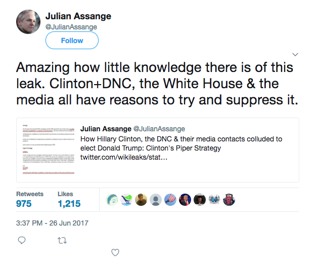 assange tweet DNC leak
