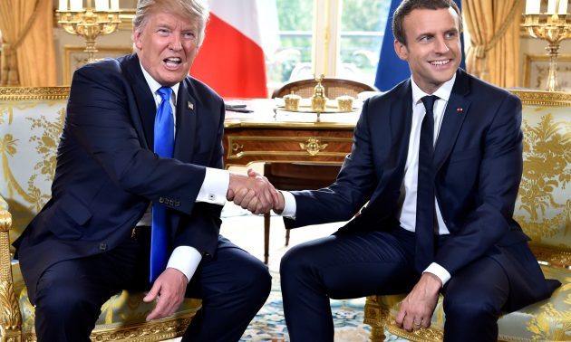 Donald Trump and Emmanuel Macron