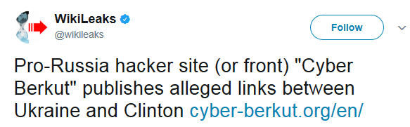 Click to enlarge WikiLeaks twitter post