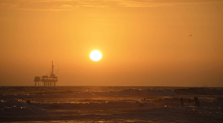 oil platform at sea