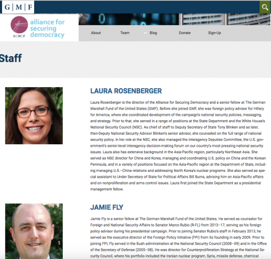 neocons Laura Rosenberger Jamie Fly