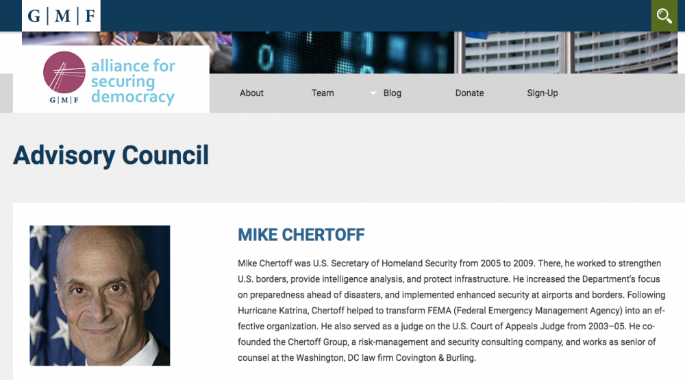 Neocon Mike Chertoff