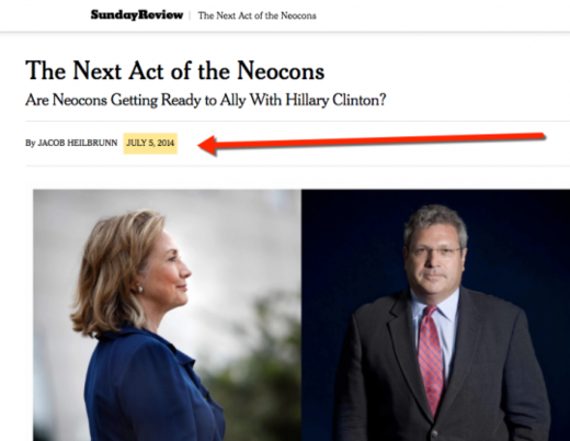 neocons ally hillary clinton