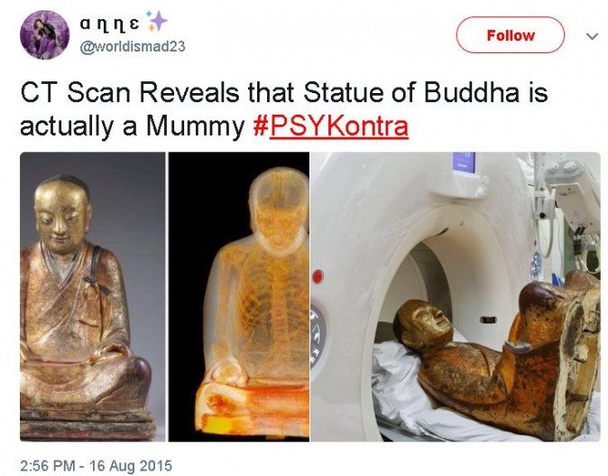 CT Scan buddha statue