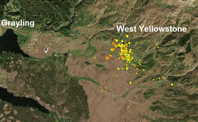 Click to enlarge map earthquakes
