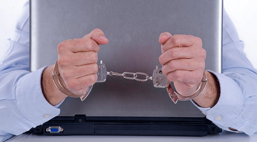 handcuffed man