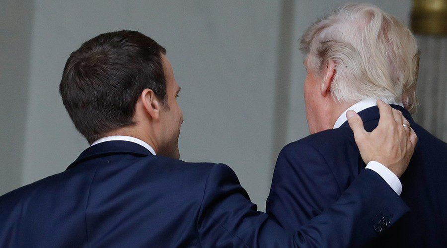 Click to enlarge Macron and Trump