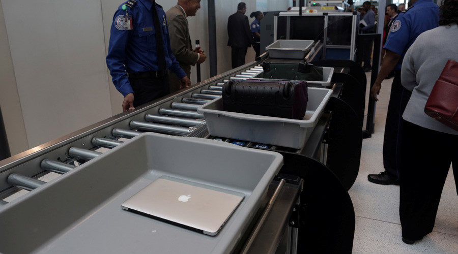 Click to enlarge laptop TSA airport security