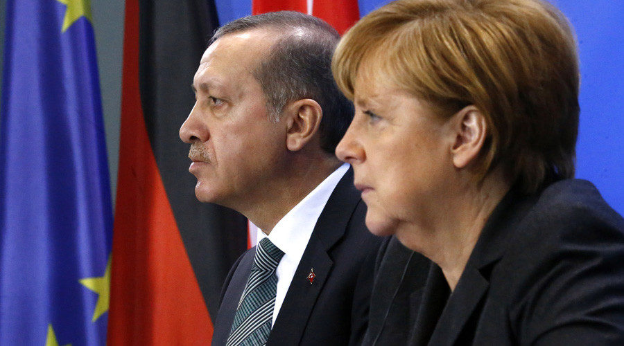 Angela Merkel and Recep Tayyip Erdogan
