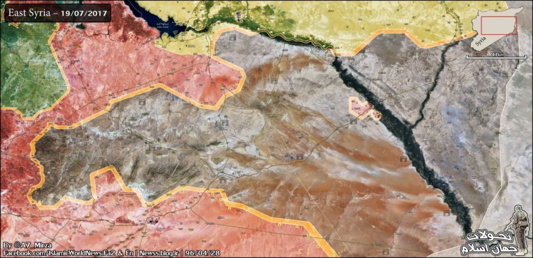 Syria battle map 7/19/17
