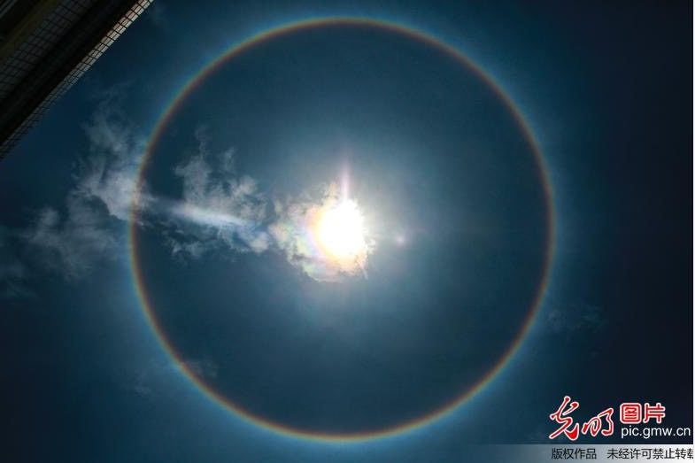 Solar halo in China