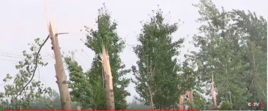 China tornado damage