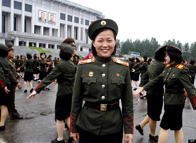 North Korean woman police