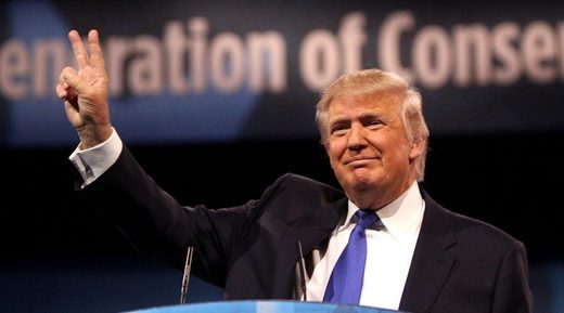 Trump peace sign