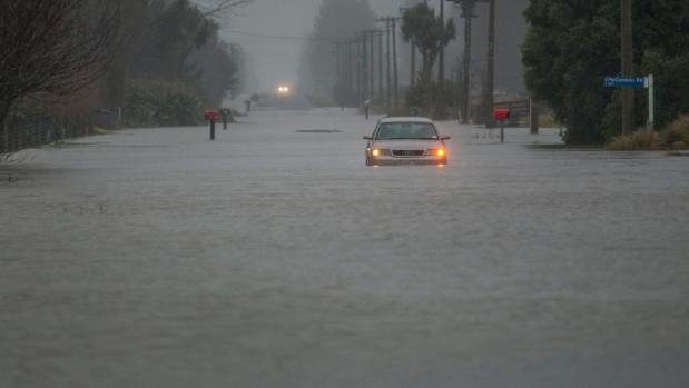 Click to enlarge Flooding in Allenton, Ashburton.
