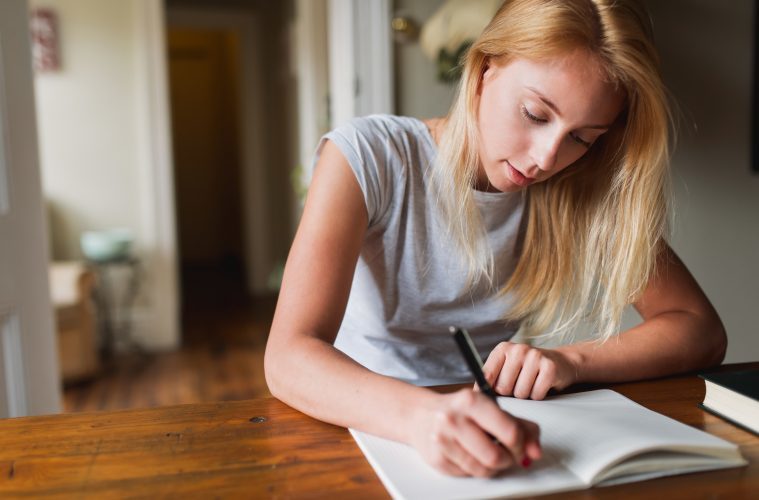 woman writing