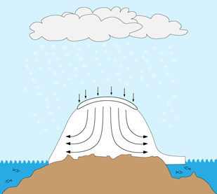 Click to enlarge the ice sheet grows