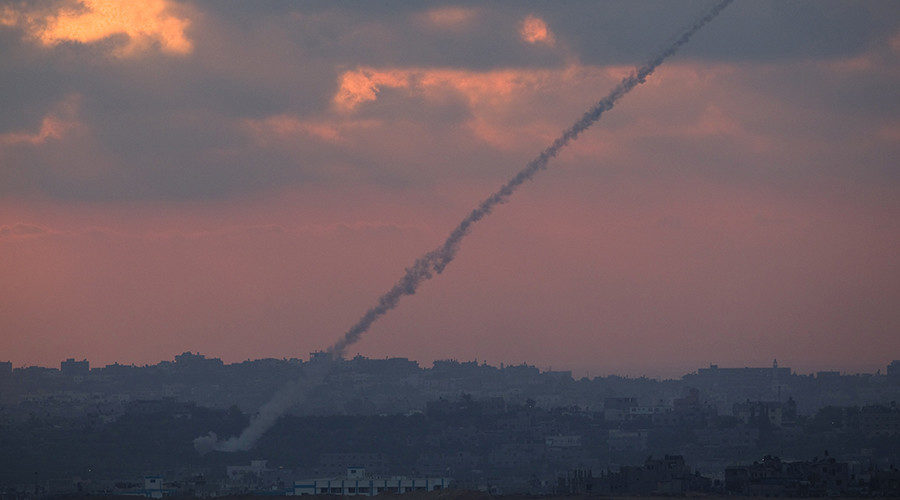 rockets launched from the Gaza Strip towards Israel