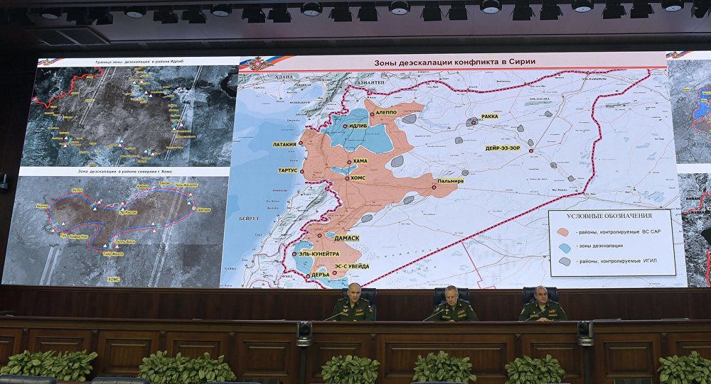 Syrian battle map in Russia