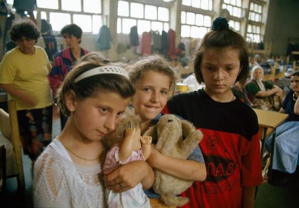 Click to enlarge Refugees in Sarajevo