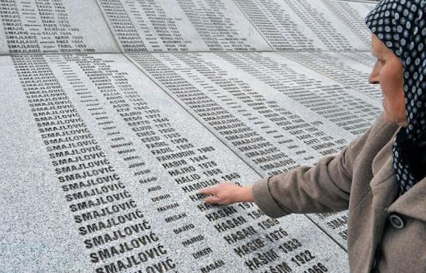 Click to enlarge A mural to the 1995 Srebrenica massacre, Europe’s darkest chapter since WWII