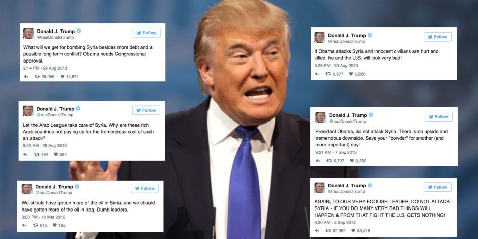 trump with tweets syria de-escalation