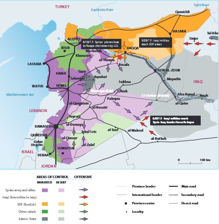Click to enlarge Syrian battle map 7/23/17