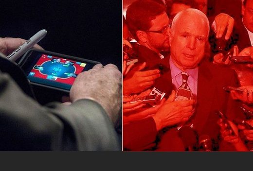 mccain playing video games hearing