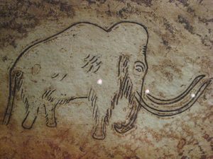 Mammoth painting in Rouffignac cave