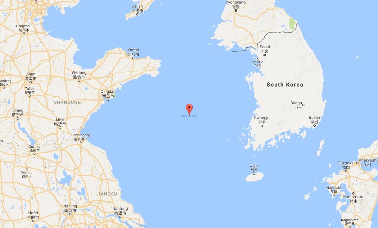 Yellow Sea map