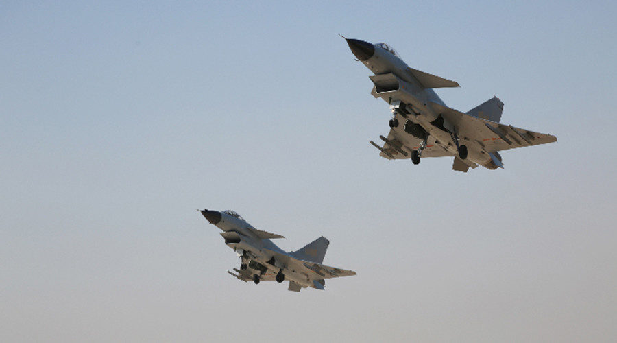Two J-10 fighter jets