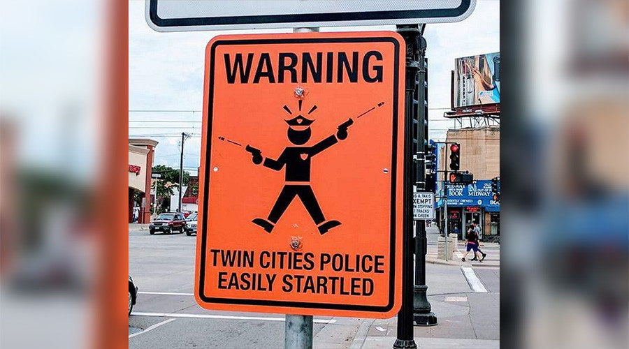 Fake street signs warning