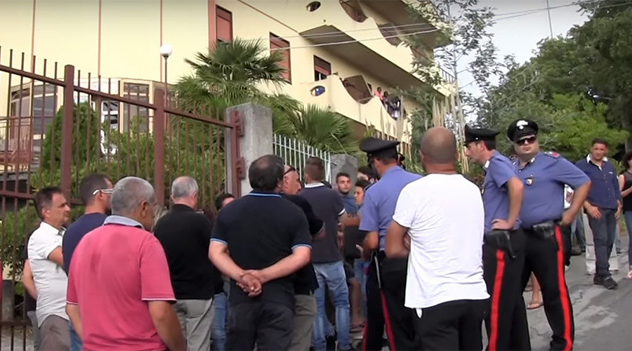 Angry people in Italy