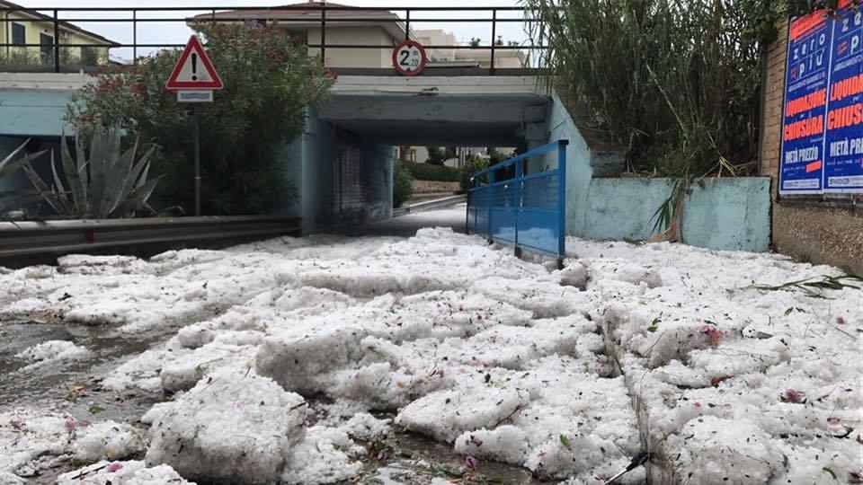 Click to enlarge Grottammare hailstorm