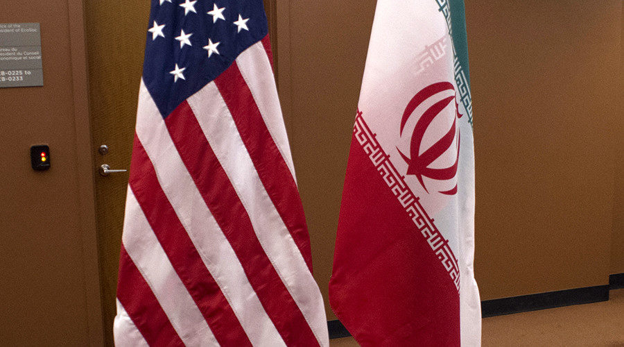 US and Iran flags