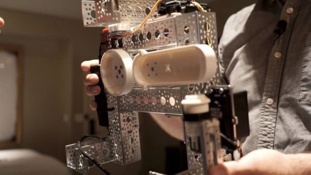 robot cracks open combination safe