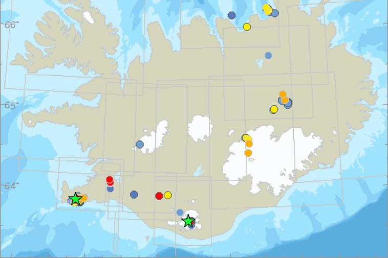 An earthquake of the magnitude of 3 occurred at Katla just after midnight.