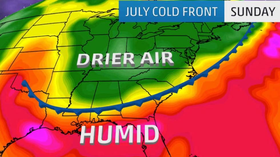 Click to enlarge Southeast cold front