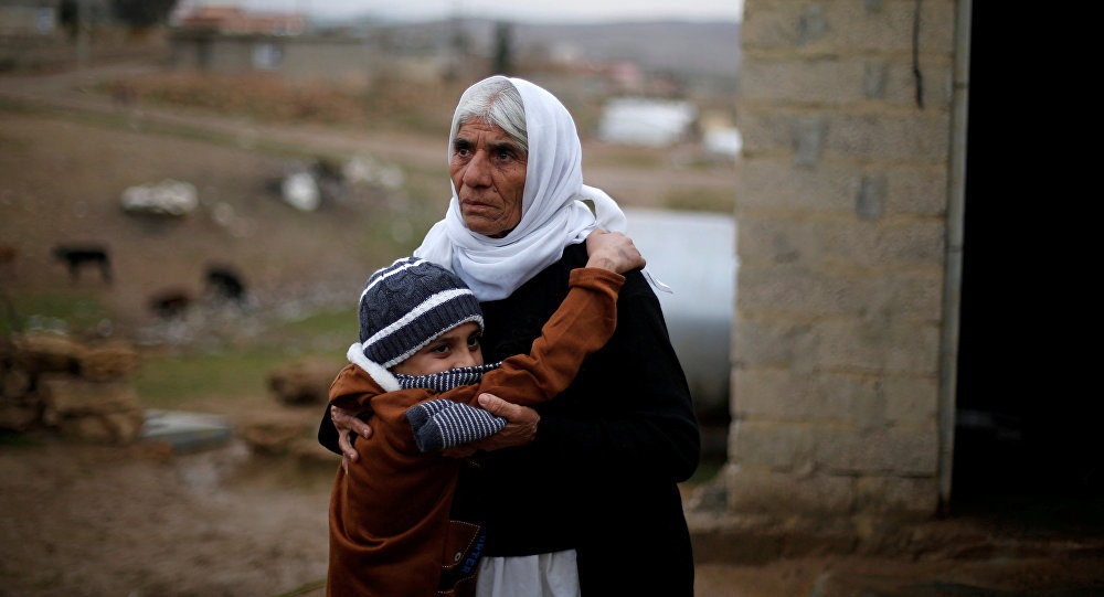 Boy and grandmother